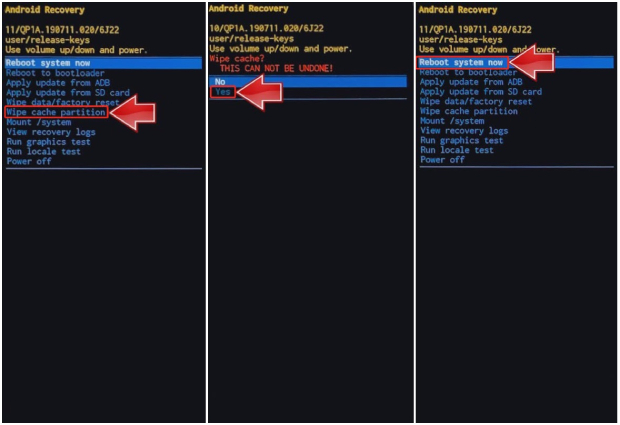 wipe cache partition on android