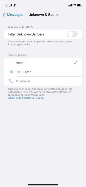  Filter Unknown Senders