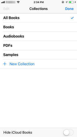 ibooks purchased section
