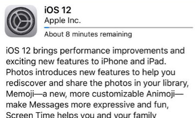 iOS 12 Stuck on Preparing Update
