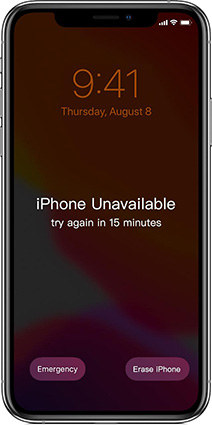 black screen iphone unavailable