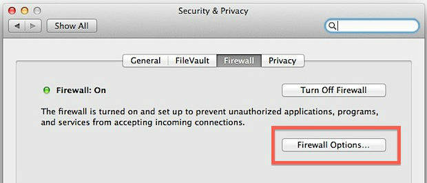 turn off firewall for minecraft mac