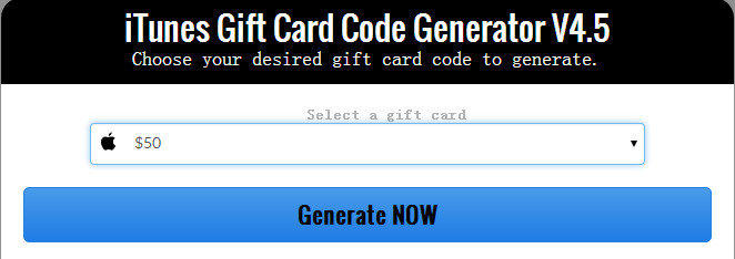 Free iTunes Gift Card Code Generator