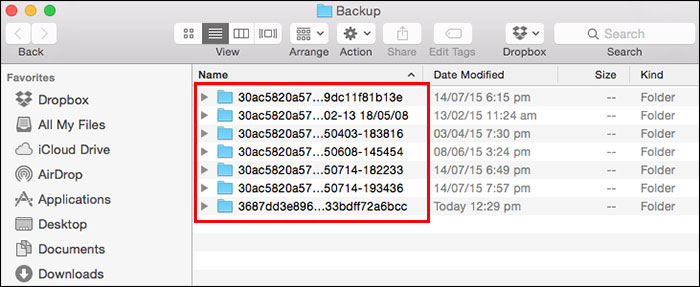 apple backup location in windows 10