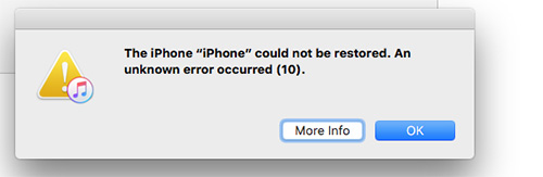 itunes error 10