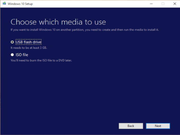 create usb drive successfully on windows 10