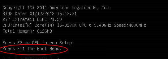 enter boot menu in windows 10