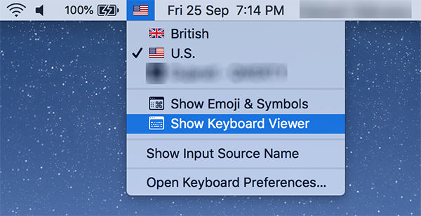 on screen keyboard in mac