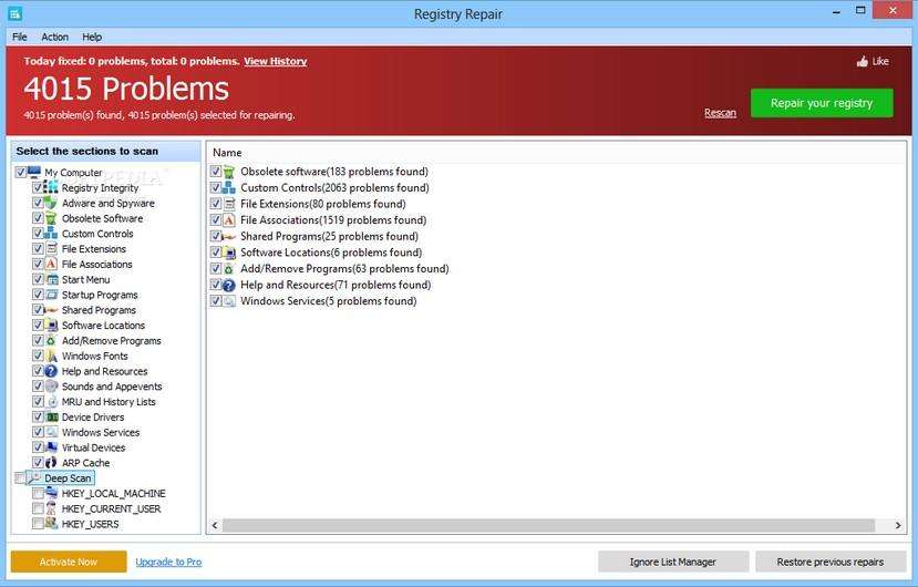 f windows registry cleaner free