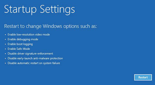 enable safe mode