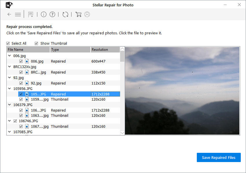 save the repaired photos