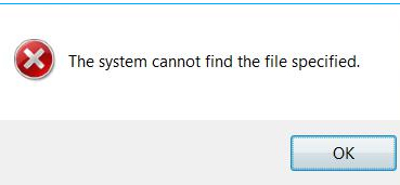 windows cannot find system image