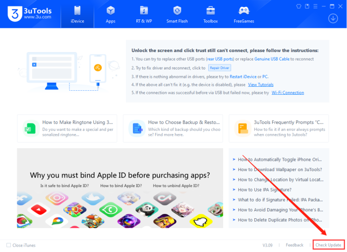 3utools modify virtual location check update