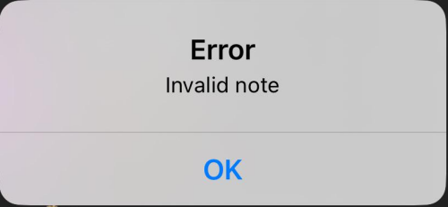 Soundmap Invalid Note