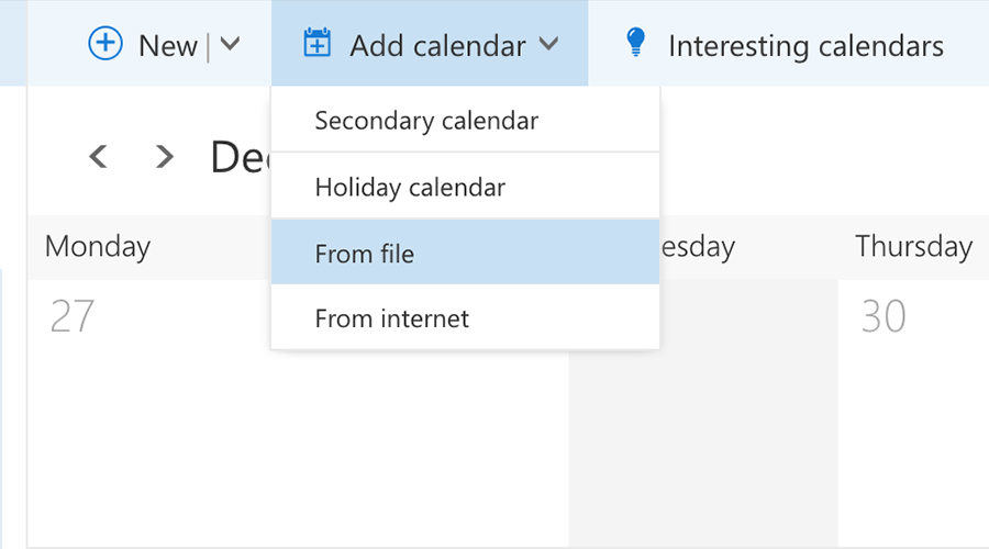 open icloud calendar in outlook 2016