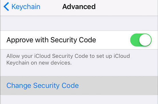 reset icloud security code