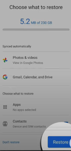 copy apps and data