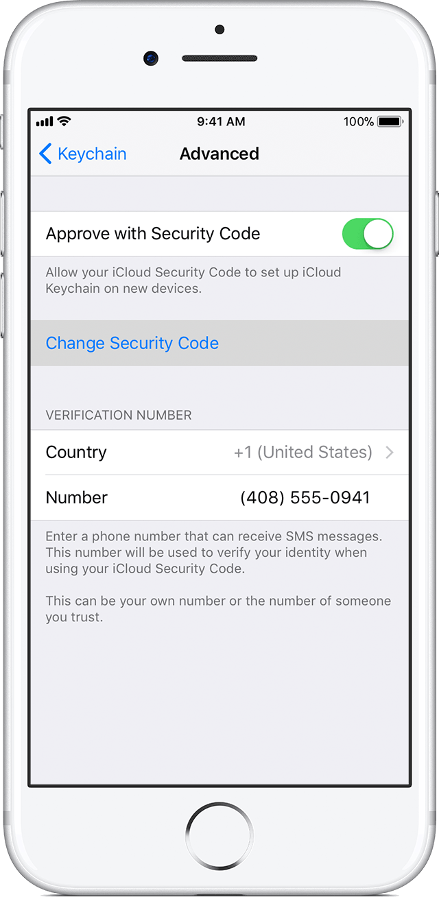 reset icloud security code