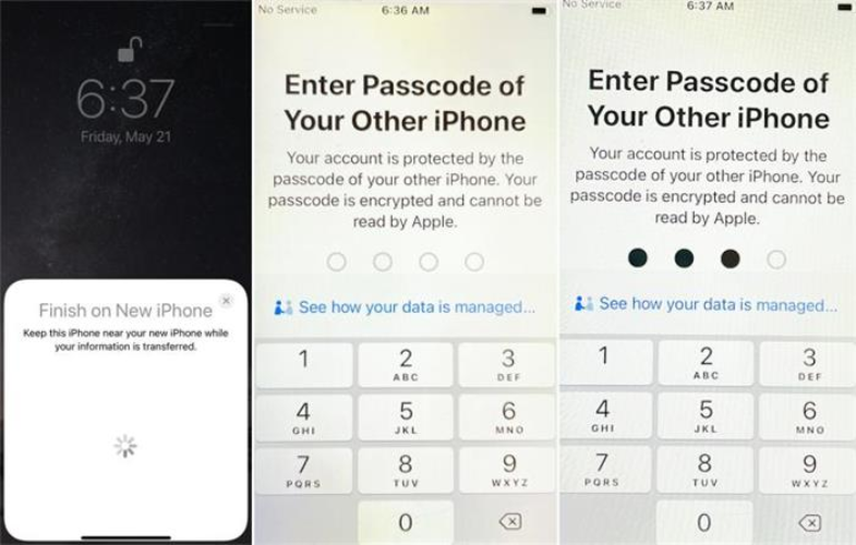 enter iphone password