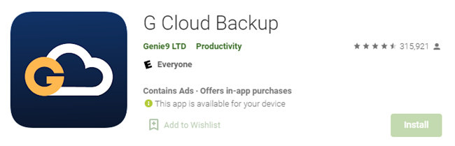 g cloud backup app