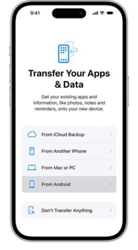 Move to iOS 전송