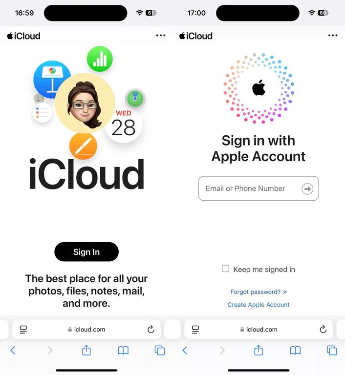 agree icloud terms and conditions via web