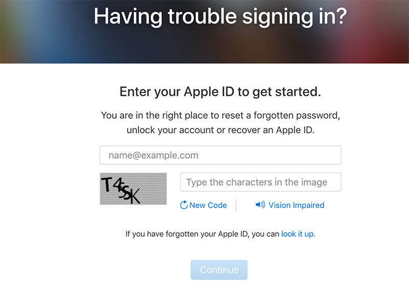 reset icloud security code