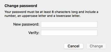 set up new password