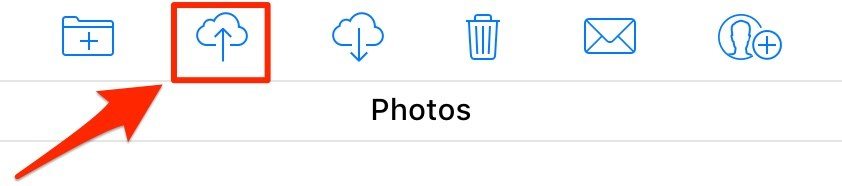 upload photos to icloud