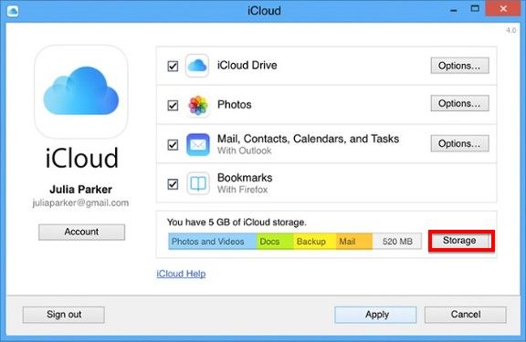 Check iCloud Backup PC