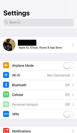 find my iphone icloud not set up