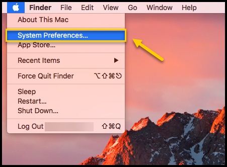 system preference on mac