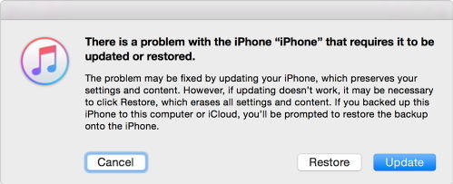 use iTunes to restore iphone