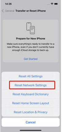 Reset Network Settings in iOS 10 on iPhone