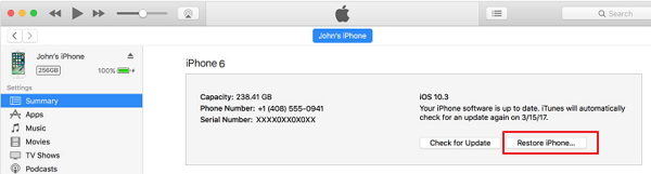 restore iphone 6s screen black but still on
