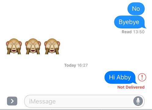 iMessage not delivered