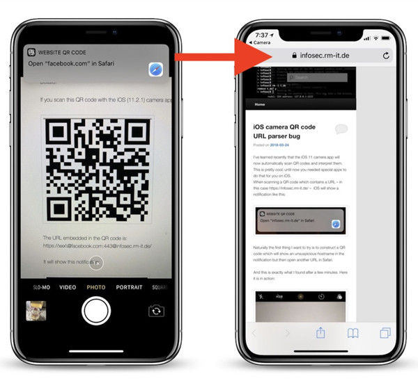iOS 11 QR Code Bug