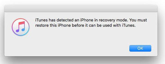 itunes has detected iphone in recovery mode