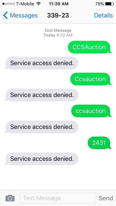 message service access denied