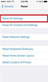 reset