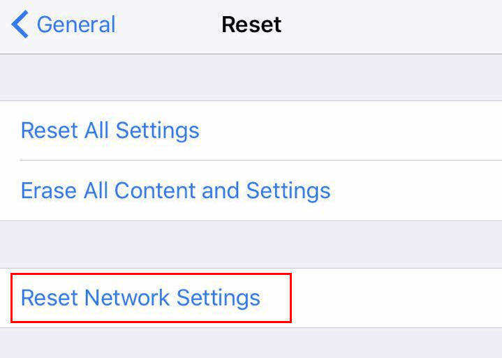 reset network settings