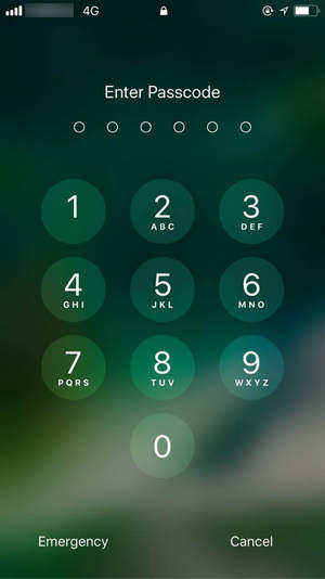 iphone password lock screen