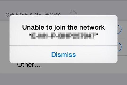 iphone unable to join wifi