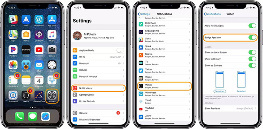  app notification iphone ios 12