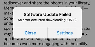 An Error Occurred Installing iOS 12/12.1, How to Fix