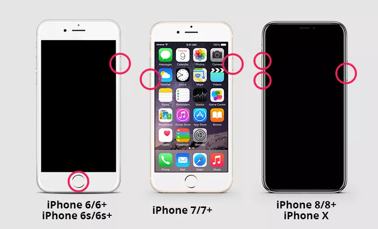 reinicialização forçada do iPhone