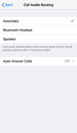 call audio routing
