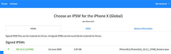 downgrade ios firmware without itunes