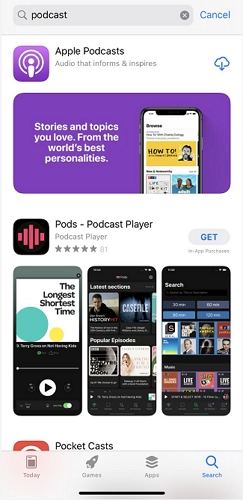 reinstall podcast app
