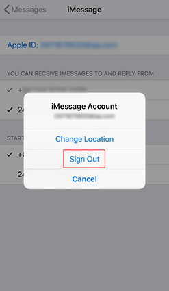 sign out imessage if ios 13.5 sharing name and photo not available